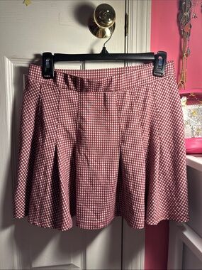 URBAN Romantics Red Gingham Circle Skirt